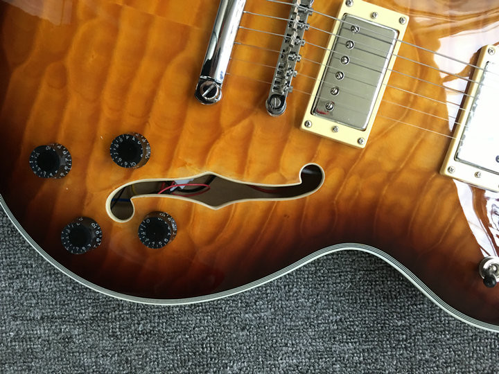 2018 New ES-339 Small Jazz Electric Guitar es 339 semi yollow body In Sunburst ES339