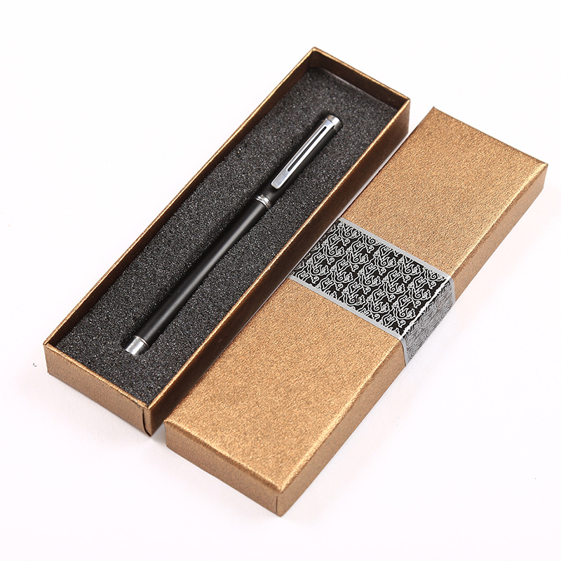 Recycled Materials Custom Luxury Style Easy Open Pen Kraft Paper Boxes Lid And Base Box for Business Gifts