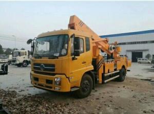 Quality DONGFENG Hydraulic Platform Truck , Vehicle Mounted Work Platforms 360°Slewing Angle wholesale