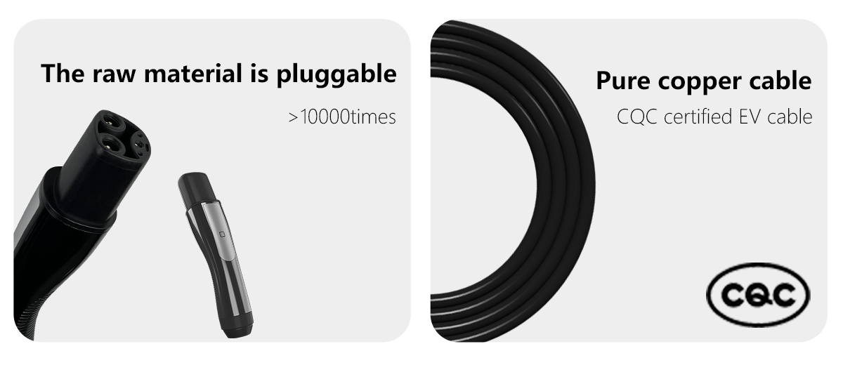 IP55 Protection Level NACS Connector 7KW Industrial Plug Fast AC Portable EV Charger for Tesla Home Charging Station Pile