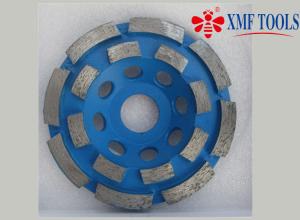 Quality Double Row Up 9 &quot; 4.5 &quot; 4 Inch Concrete Grinding Wheel For Angle Grinder Blue wholesale