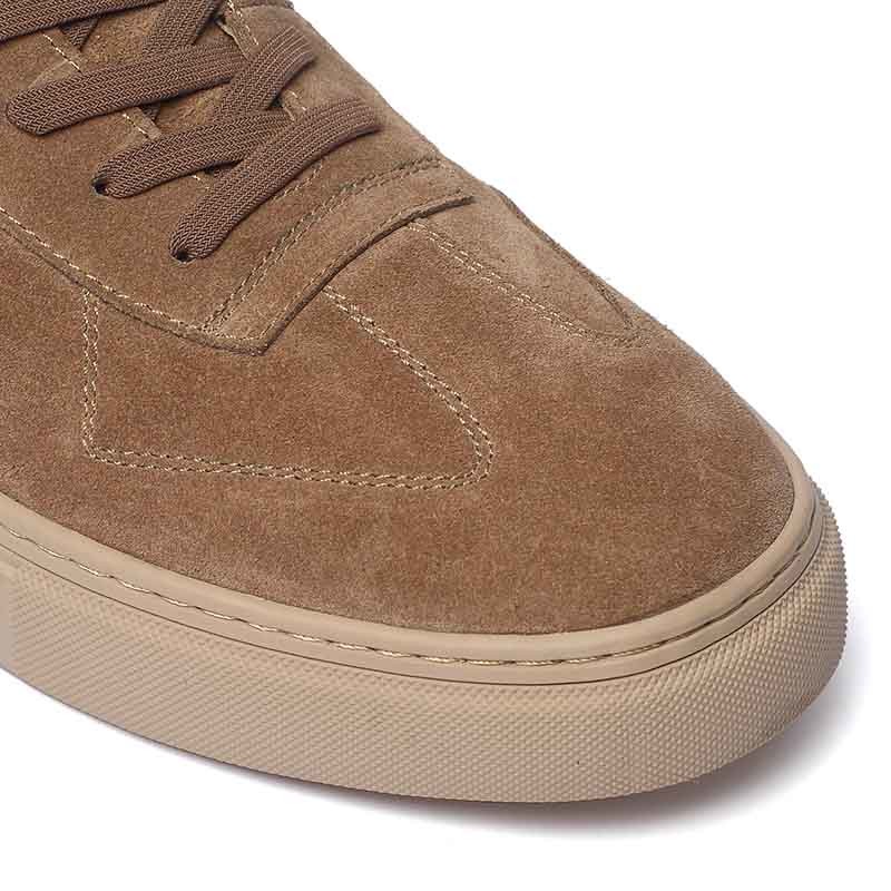 Light Brown Lace Up Anti Odor Mens Leather Casual Boots