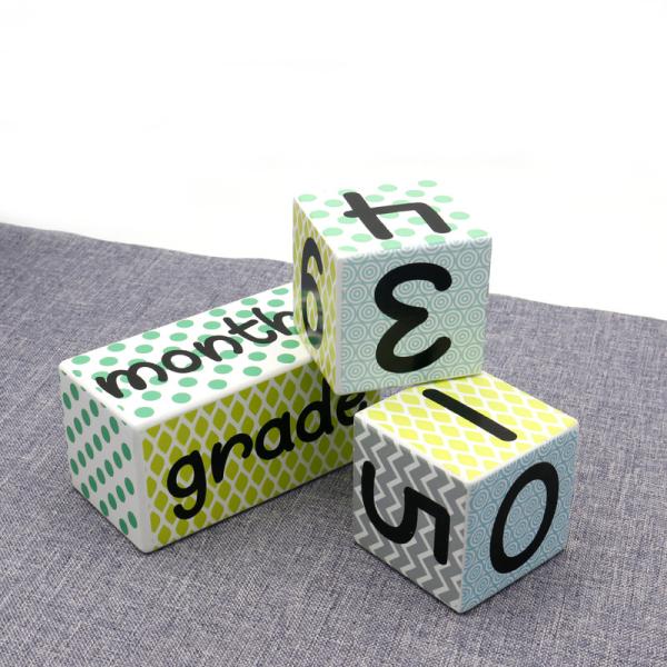Cheap Custom Baby Wooden Milestone Blocks DIY Big Wooden Block for sale