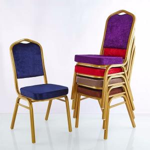 Quality Purple Crown Back Stacking Banquet Chair H94CM Commercial Banquet Chairs wholesale