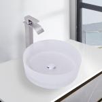 Wall Mounted Glass Wash Basin Acid Matt Bathroom Countertop Vessel Sinks 24