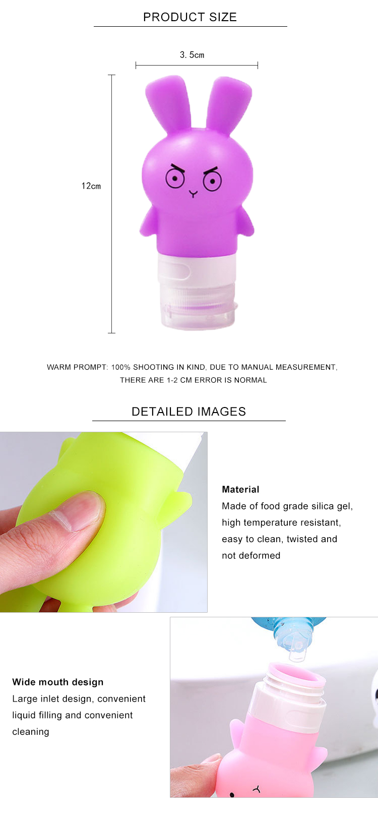 75ML Silicone Travel Bottles
