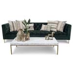 Hunter Marble Green Velvet Sofa Set Hotel Lobby Sofa ODM