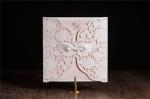 Pink lace hand-cut wedding invitations Personality invitation card