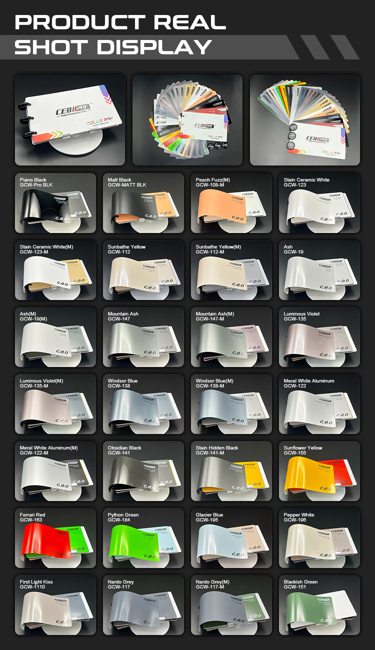 Self Healing TPU Foil Color Wrap Ultra Glossy Wrap Vinyl Air Release No Bubble Car Protection Film