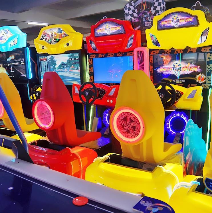 High End Yellow Color Car Simulator Arcade Game Machine English / Chinese Language