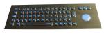 Stainless steel Illuminated USB Keyboard with trackball Compact Format