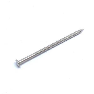 Quality 1.8mm Wire Diameter Oval Head Ring Shank Finish Nails For Industry wholesale