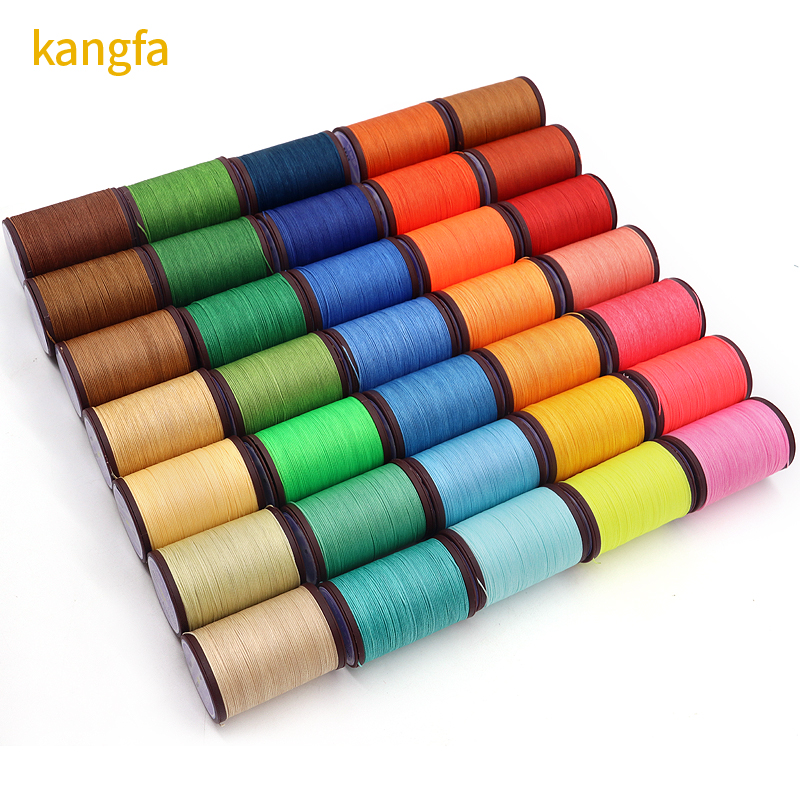 Red Kangfa Boho Leathercraft Thread 0.35-0.8mm for Sewing Round Waxed Genuine Needles