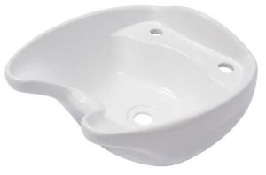 Quality White Ceramic Backwash Shampoo Bowls Fiberglass Materials , 30cm Height wholesale