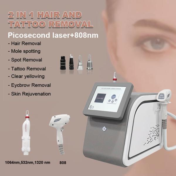 AS15 New Portable 2In1 808nm Diode Hair Removal beauty Device Picosecond Laser