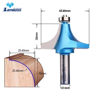 Quality Lamboss Rounding Over Bit With Bearing Wood Milling Cutter Corner Round Bit For Woodworking wholesale