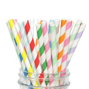 Quality Birthday Decoration 8mm Biodegradable Paper Straws Compostable wholesale