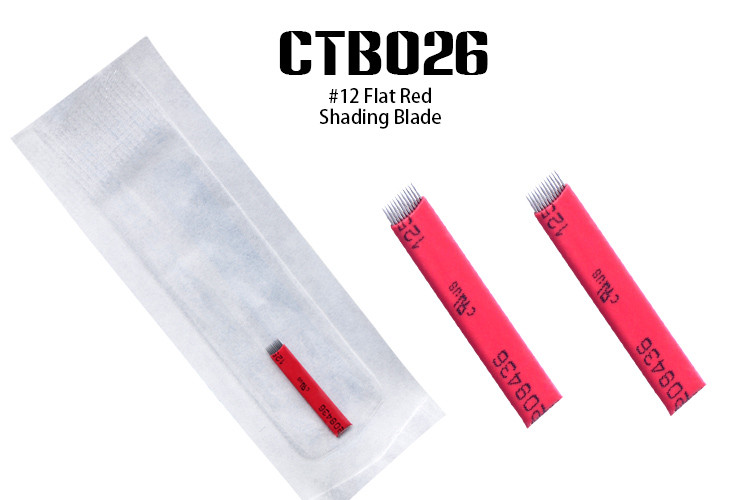 #12 Flat Soft Shadow Tattoo Needles Excellent Stability Less Vibration