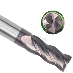 Quality 12mm 1/2&quot; 4 Flute Carbide End Mill For Stainless Steel Variable Helix wholesale