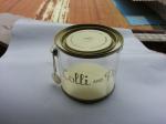 Christmas Holiday Tin Container , Food Grade With Metal Handle , Dia110xH130mm