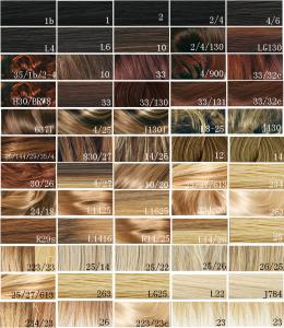 Quality Synthetic Blonde Hair Color Chart / Hair Dye Color Chart Customer wholesale