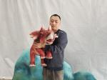 Hand Control Baby Animatronic Dinosaur Triceratops Puppet for Sale