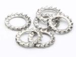 Serrated Gasket Steel Flat Washers / Star Lock Washer Din6798A Zinc Plate
