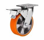 Unite brand 4-8 inch Swivel aluminium core PU wheel for heavy duty caster with