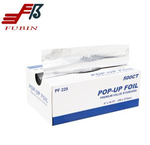 Quality Embossed Folded Flat Pop Up Aluminum Foil Sheets 9''*10.75'' wholesale