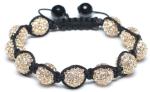 Adjustable Shamballa Bracelet, Crystal Rhinestone Ball