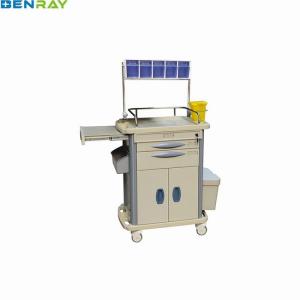 Quality Centralized Lock Stainless Steel Guard Rail ABS Anesthesia Trolley wholesale