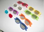 Children Plastic Red Cyan 3D Glasses , polarized 3d red cyan glasses