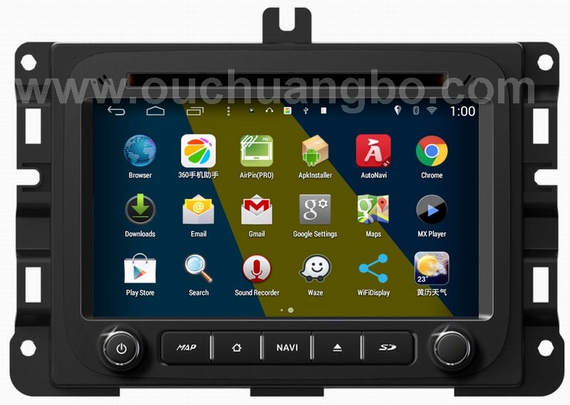 Ouchuangbo S160 audio dvd stereo radio for Dodge Ram 1500 2013 2014 2015 with 3G WIFI mirror link