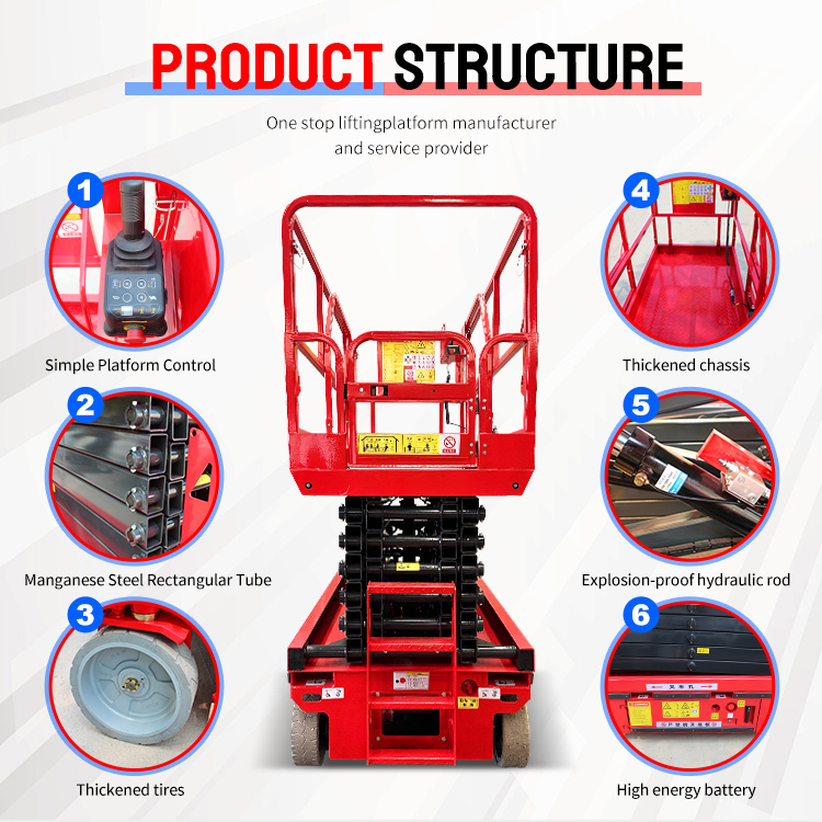 48V/4.0kw Lifting Oil Pump Motor Power Aerial Working Platform for Easy Maneuvering