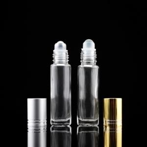 Quality 10ml Perfume Glass Roll On Bottles With Cap amber color wholesale