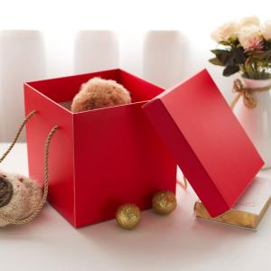 Quality Flat Packing Cardboard Festival Kraft Paper Gift Boxes With Lids wholesale