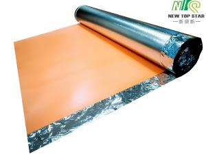 Quality Orange Sound Proof Floor Underlayment 60kg/M3 , PE Film Heated Floor Underlayment wholesale