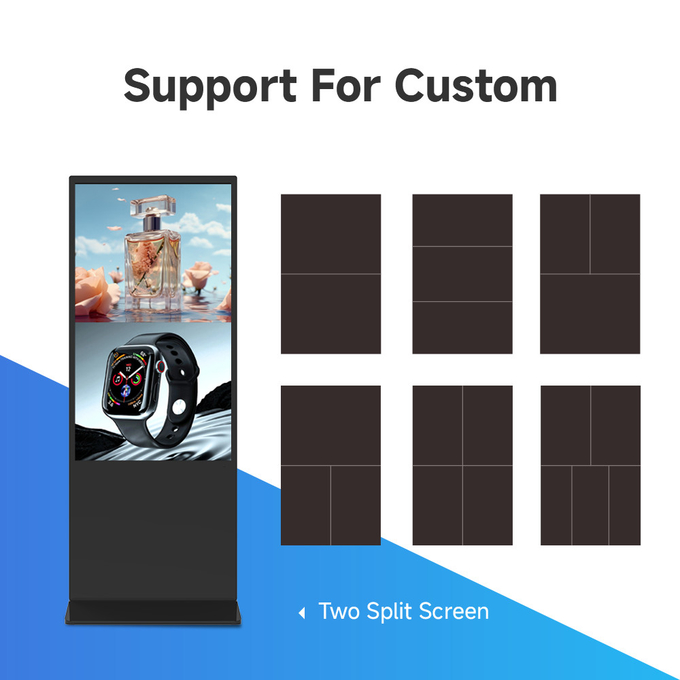 Indoor Floor Standing Digital Display Android Exhibition Outdoor Waterproof