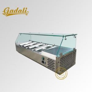 Quality Table Top Cake Display Cabinet , 4 Pans Refrigerated Salad Bars wholesale