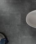 24''X24'' Modern Porcelain Tile Black Color With Semi Polished Surface Cement
