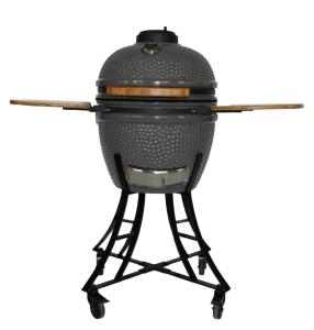 Quality Charcoal Ceramic Black 18 Inch Kamado Grill Heat Resistant wholesale