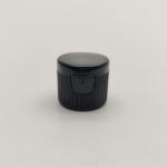 Black Tiny Stripes 18/410 Plastic Flip Top Cap For Cosmetic Toner Bottle