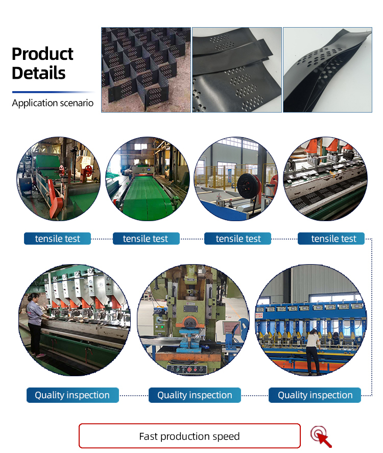 50mm-150mm Soil Stabilization Geocell Grid The Ultimate Solution for Slope Stability