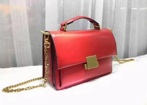 Quality Mini Style Red Color Womens Shoulder Handbags With Handle , Genuine Cow Leather wholesale