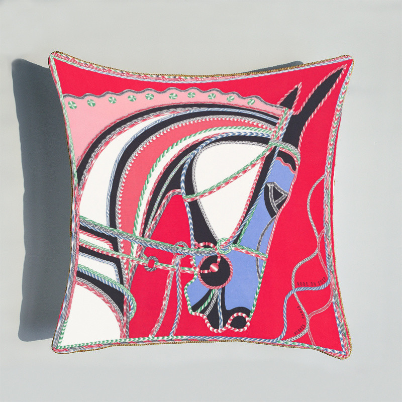 Jacquard Printed Cushion Cover Simple Style Floral Throw Pillow Set