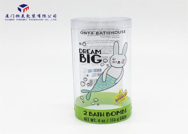 Eassily Assembled Cylinder Tube Clear Plastic Gift Boxes Offset Printing Dia