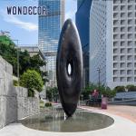 Outdoor Square Large Art Metal Geometric Shape Stainless Steel Sculpture