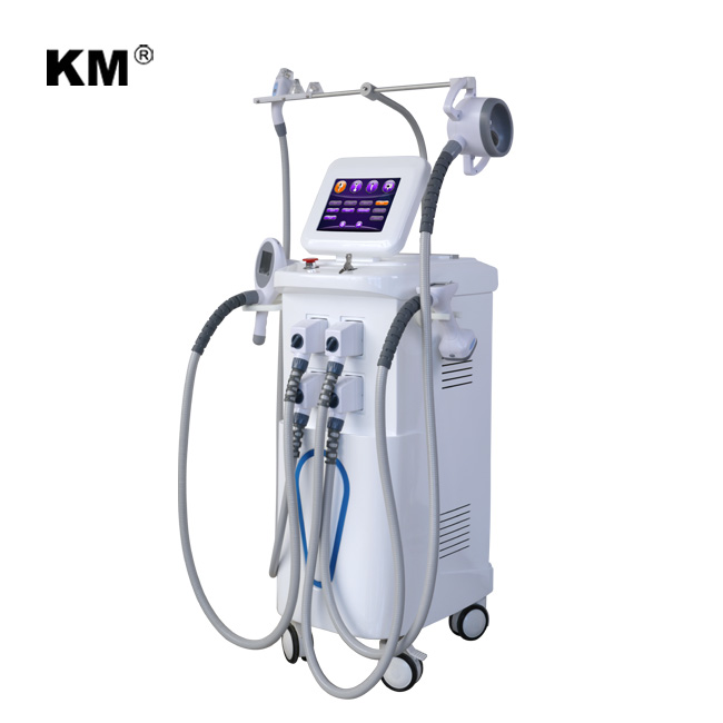 White Vela Shape Machine Skin Lifting Vacuum Roller Slimming Machine With 5 Handles
