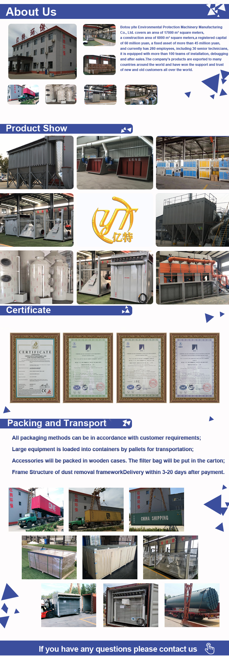 Farms Industrial Exhaust Gas Purifier Absorption System with Photooxygen Catalytic