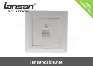 Quality ABS Network Cable Assembly UK Type Cat5e / Cat6 One Port Faceplate wholesale